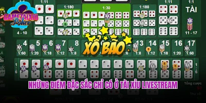 Những điểm đặc sắc chỉ có ở Tài Xỉu livestream